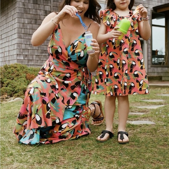 Farm Rio Toucan Dress Size 4T- Mommy Wrap Dress Available - Picture 3 of 16